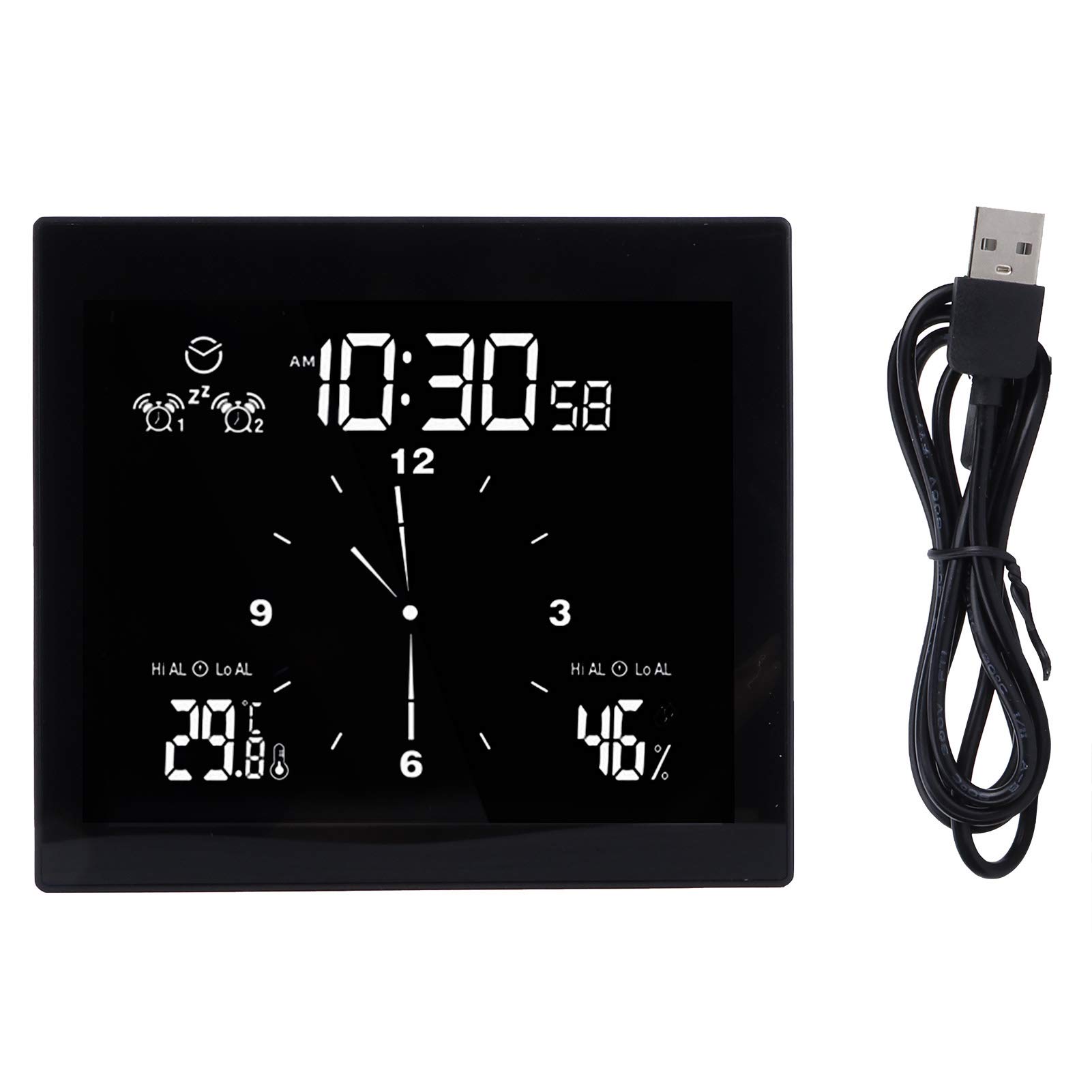 TOPINCN Digital Indoor Outdoor Thermometer Hygrometer - Waterproof Temperature Humidity Gauge with Alarm Clock & Timer - Perfect for Home, Garden, Greenhouse, and Office Use