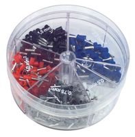 Multicomp (Formerly from SPC) SPC4551 Wire Ferrule Assortment Box - 500pcs Insulated Crimp Terminals for Electrical Wiring, DIY Projects & Industrial Applications
