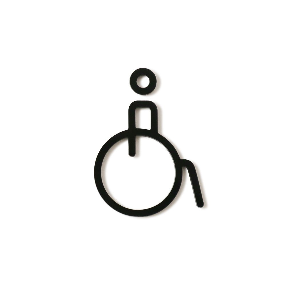 MOHEIM ADA Compliant Accessible Restroom Sign - Black, Durable & Easy to Install for Public Restrooms, Offices & Commercial Spaces