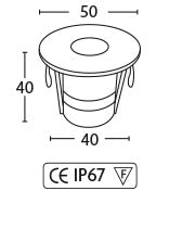 Airlie 5L 12V Warm White LED Round Deck Light Kit - Solid Copper Waterproof Outdoor Lighting for Patio, Garden, Pool & Staircase