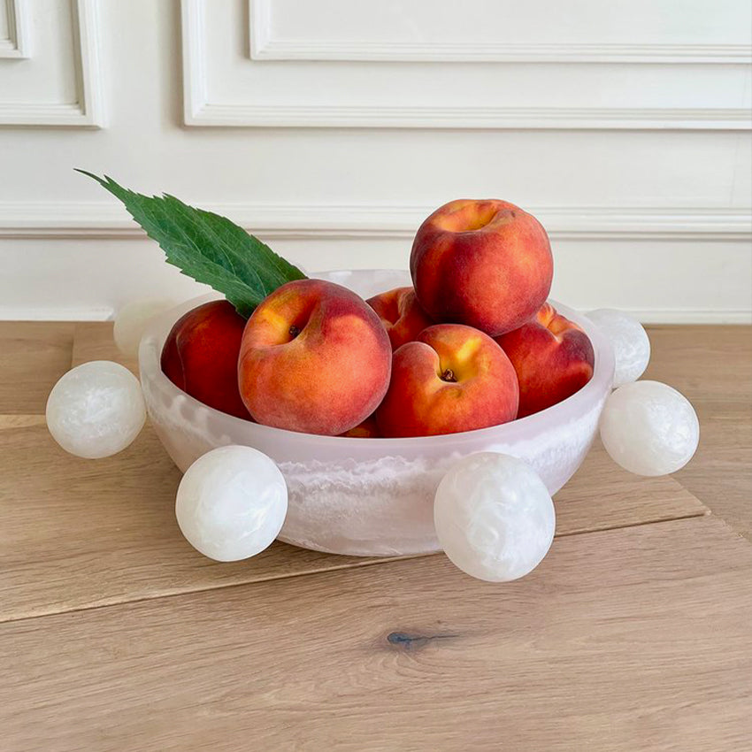 Paola Valle Bubble Bowl - Modern Handmade Ceramic Fruit Bowl for Kitchen & Dining Room Decor - Perfect for Serving Snacks, Fruits, and Displaying Home Decor