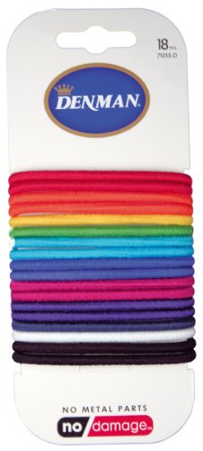 Denman Hair Scrunchies - Soft Elastic Hair Ties for Women & Girls (Pack of 5) | Perfect for Ponytails, Buns & Everyday Hair Styling