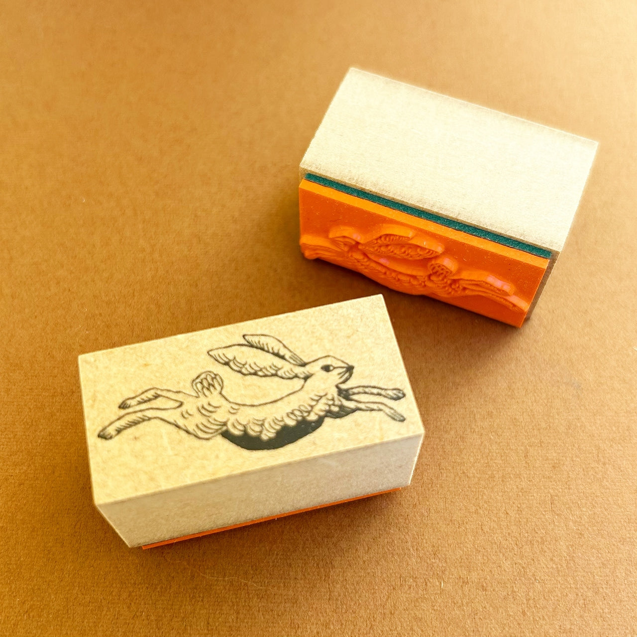 Kinotorico Wooden Rubber Stamp - White Rabbit Design for DIY Crafts, Scrapbooking & Card Making | Handmade Stamps for Art Projects & Gift Wrapping