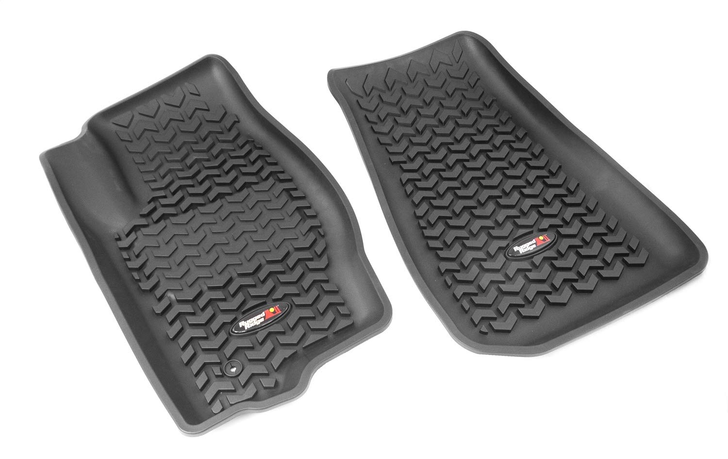 Rugged Ridge Heavy Duty Floor Liners for 2007-2012 Dodge Caliber & 2007-2017 Jeep Compass Patriot MK - All Weather Protection & Perfect Fit (Part# 12920.30) | Ideal for Off-Roading, Camping & Daily Commute