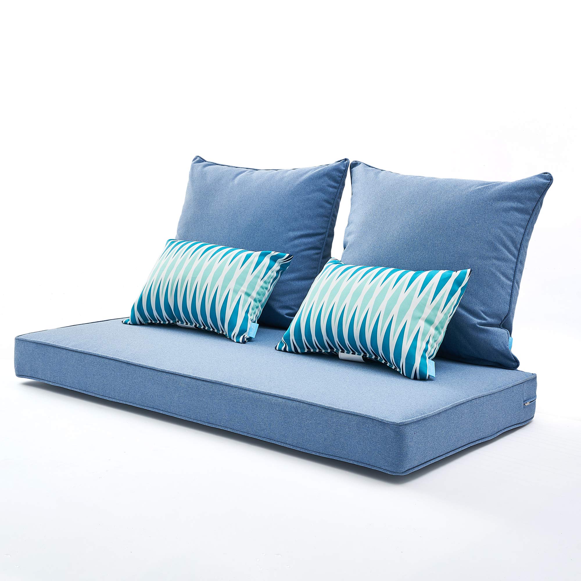 **ARTPLAN All-Weather Deep Seating Loveseat Cushions - Set of 5 for Patio Furniture - Waterproof & UV Resistant Outdoor Cushions for Sofa, Lounge Chairs, and Deck**    *(Perfect for backyard relaxation, poolside lounging, or outdoor dining sets – durable comfort in any weather!)*