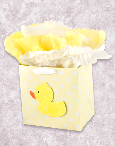 Premium Baby Duckling Gift Bags - Medium Square Size for Baby Showers, Birthday Parties & Special Occasions | Adorable Duck-Themed Party Favors