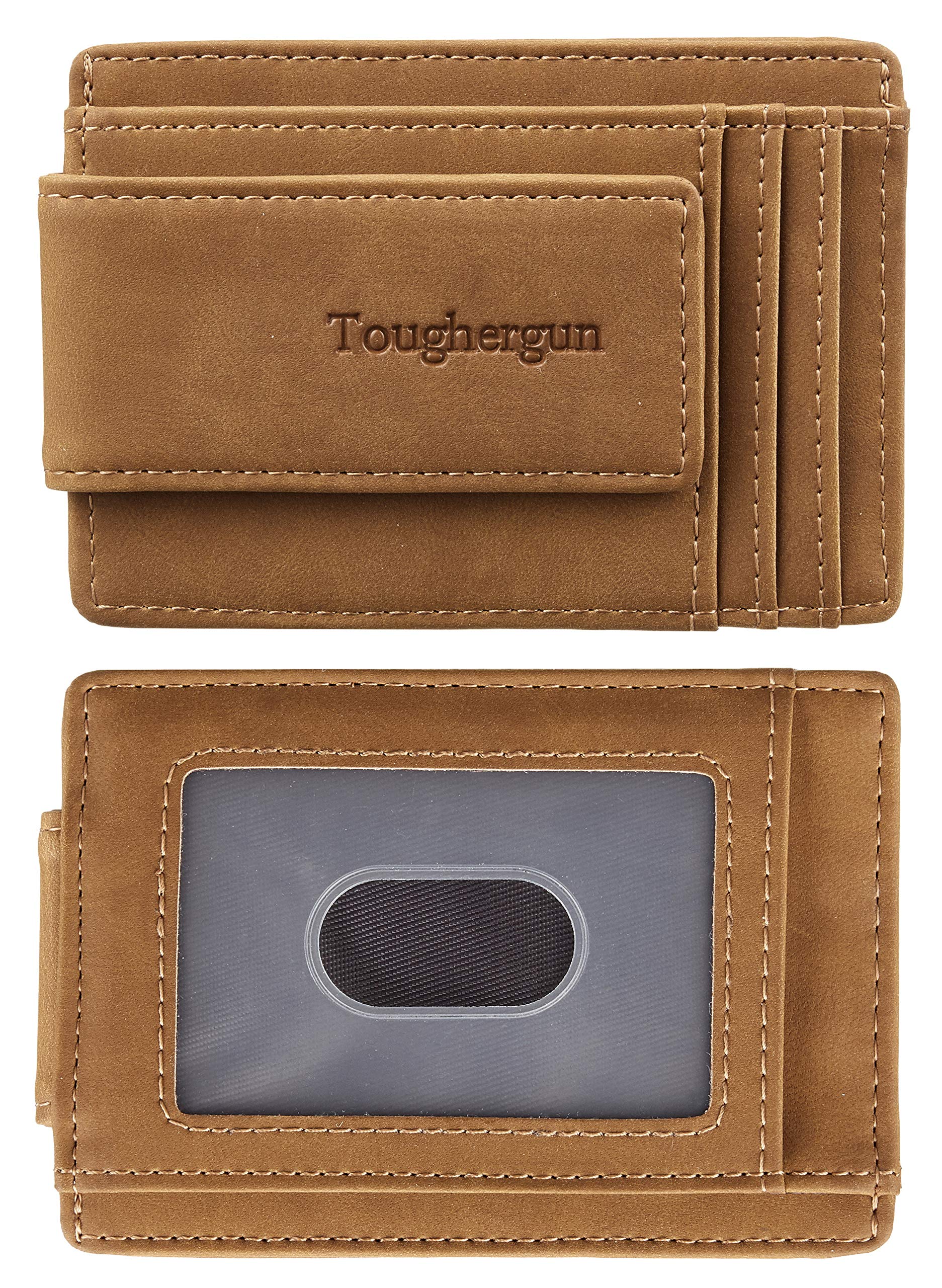 Slim Minimalist Leather Wallet for Men - RFID Blocking Magnetic Money Clip Credit Card Holder - Holds Cash & Cards - Perfect for Travel, Business & Everyday Use