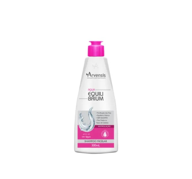 Equilibrium Micellar Shampoo - Vegan Hair Cleansing Treatment 300ml by Arvensis | Gentle Daily Use for All Hair Types