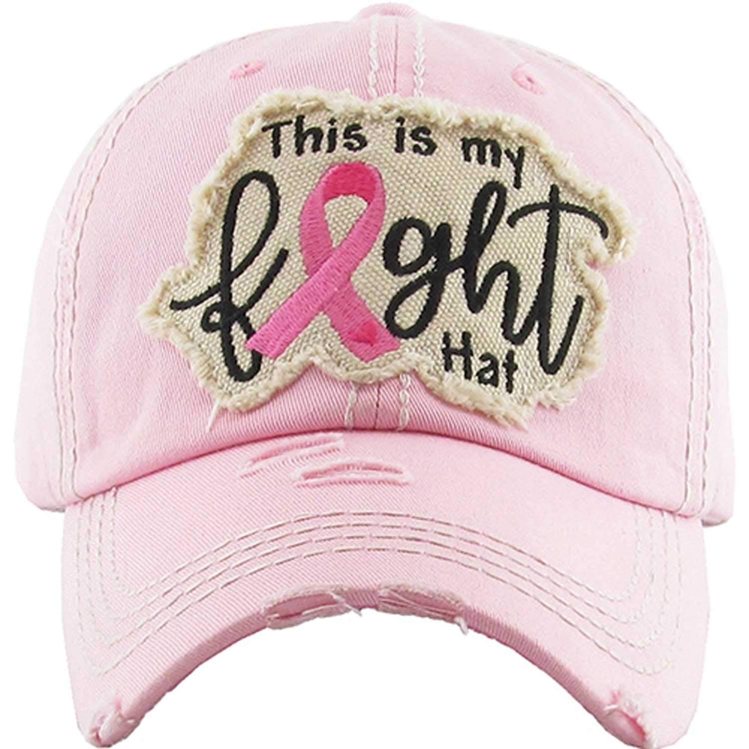 Pink Ribbon Women's Vintage Baseball Cap - Breast Cancer Awareness Hat for Support & Fundraising