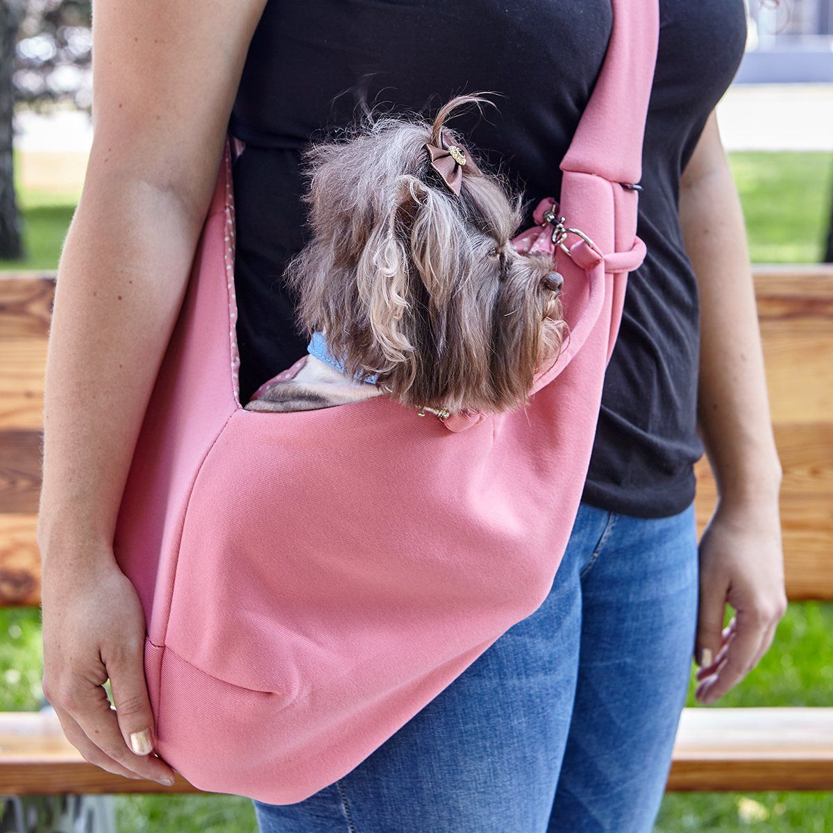 Stylish Dog Sling Carrier for Small Pets - 4 Color Options | Perfect for Outdoor Adventures, Travel & Daily Walks