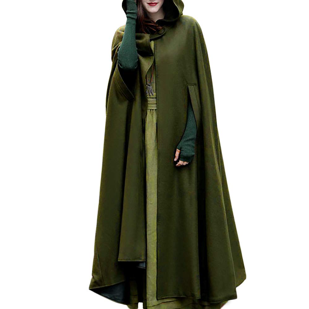 Women's Hooded Trench Coat - Open Front Batwing Poncho Cardigan Jacket with Cape Style | Perfect for Fall Outerwear, Casual Wear & Street Fashion