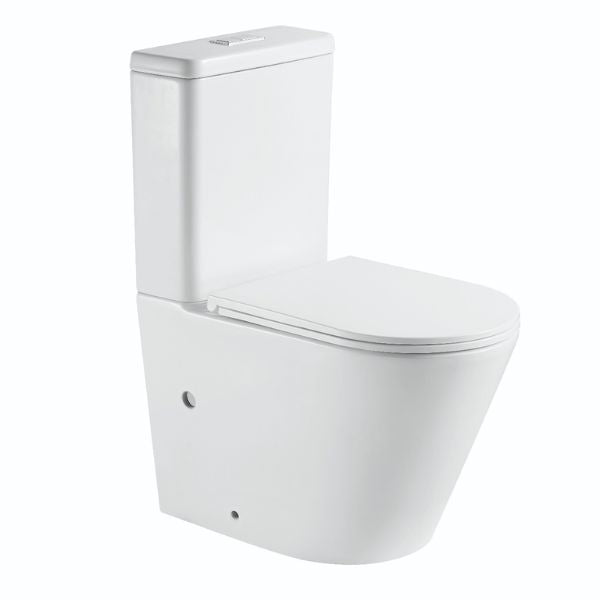 Elegant Universal Rimless Toilet Suite - Modern Water-Saving Bathroom Fixture for Home & Commercial Use