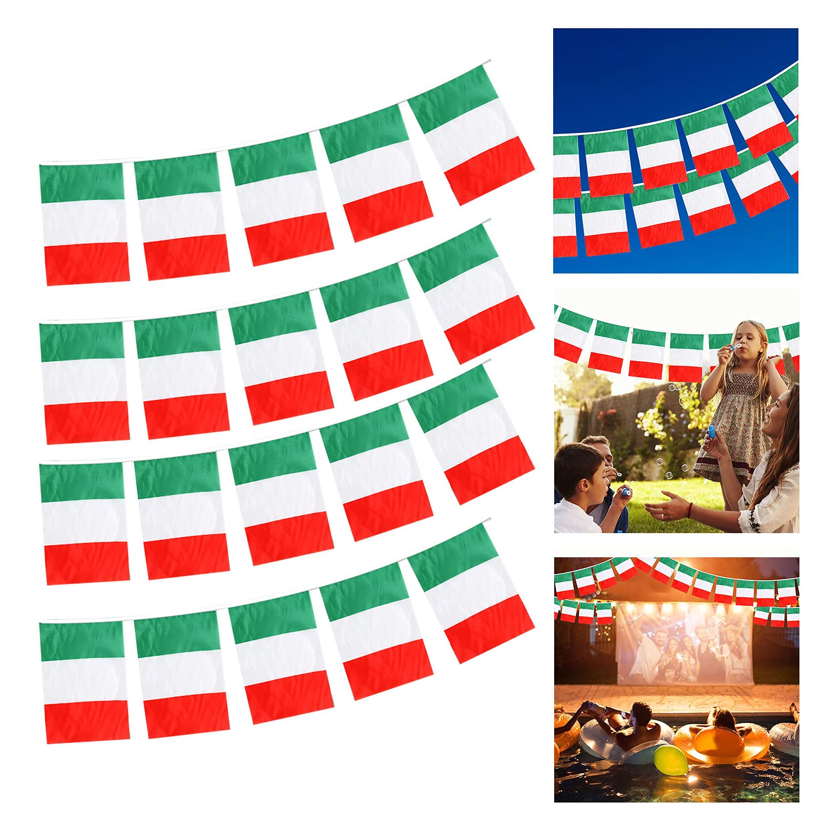 Italy Mini Home Decor Flag String - Hanging Window Ornament for Party & Room Decor