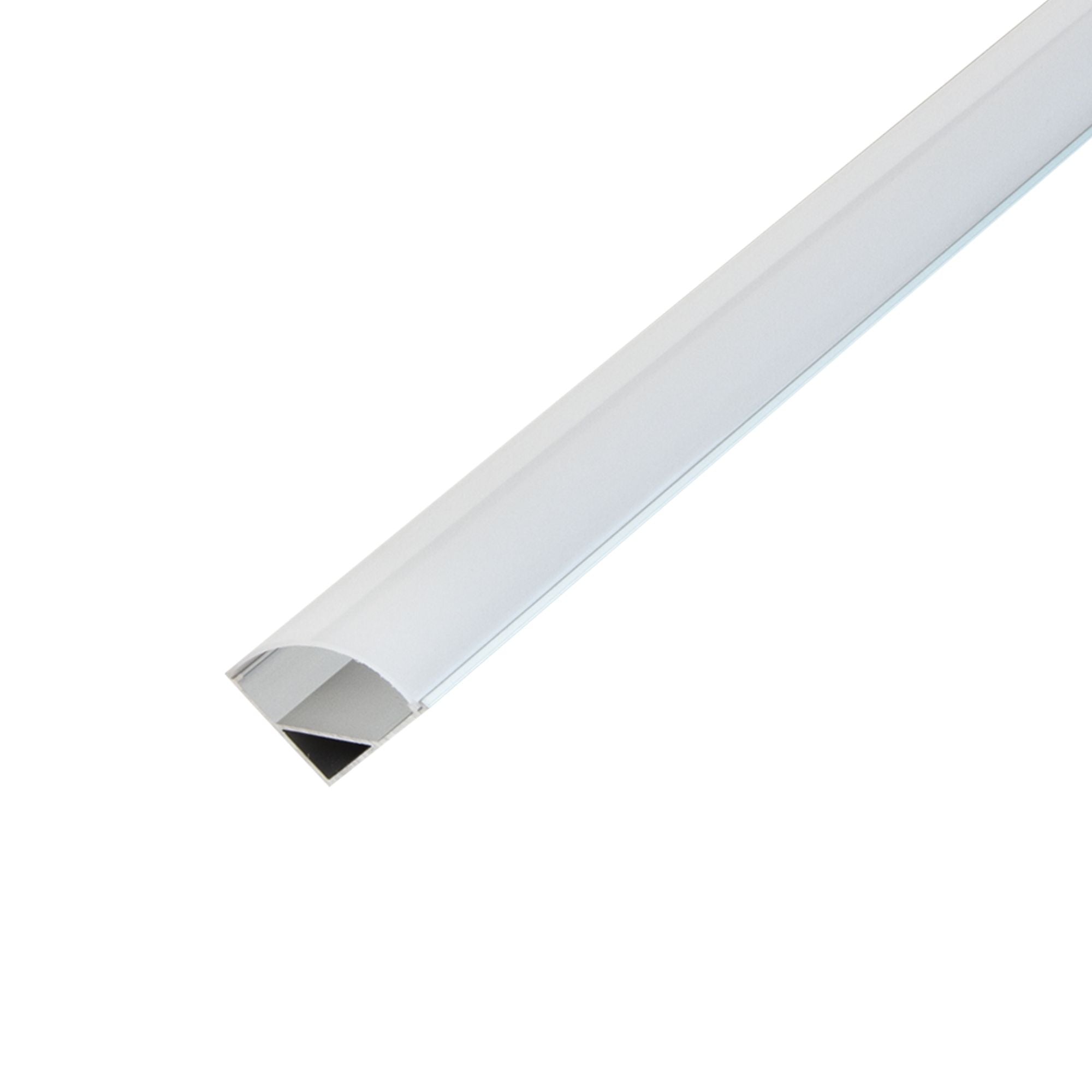 4ft Mini Format 45° Angled Aluminum Mounting Channel - Perfect for LED Strip Lights, Signage & Display Mounting