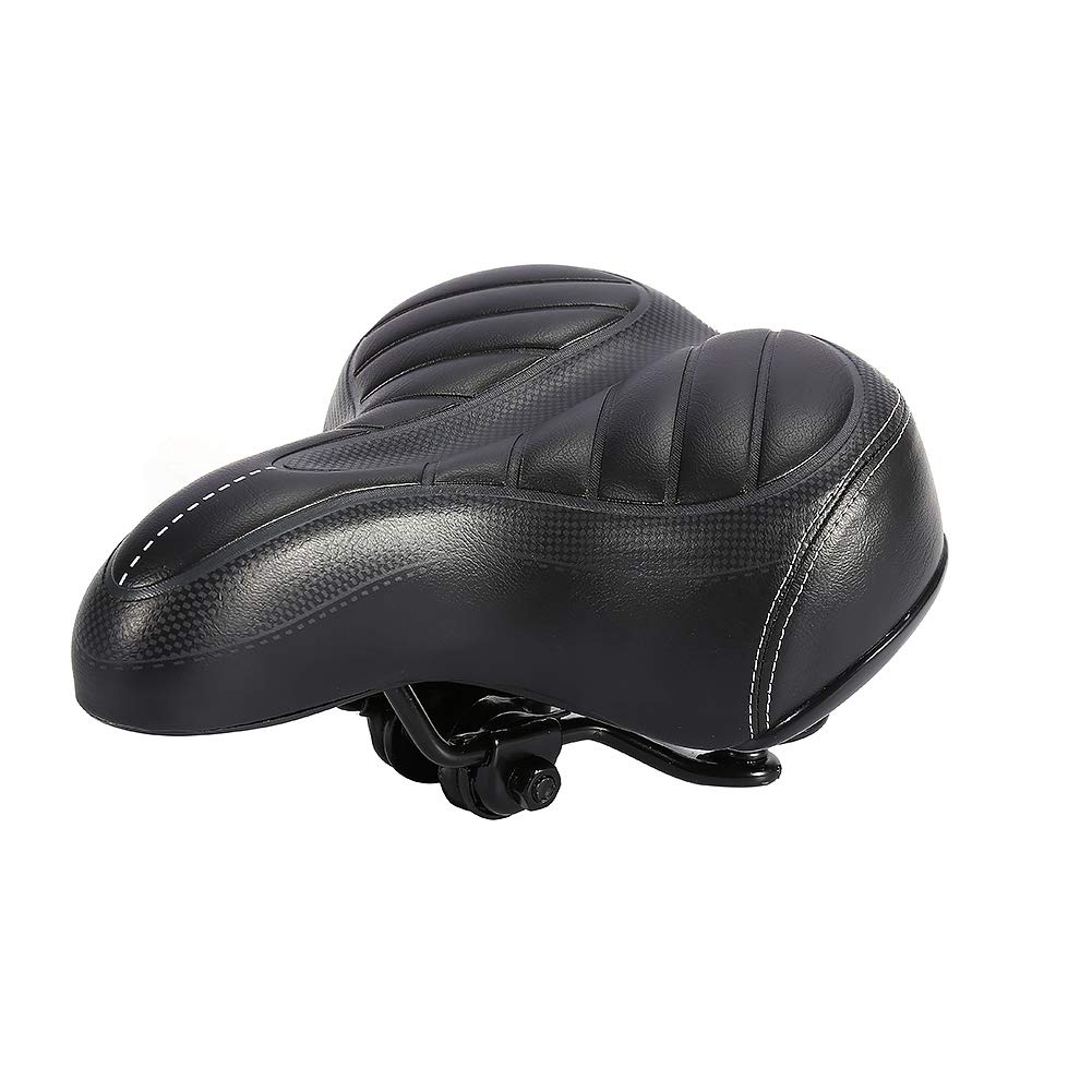 Oubit Comfortable Bike Saddle - Ultra Soft Memory Foam Cushion for Men & Women - Wide Mountain & City Bicycle Seat - Sweatproof & Durable Matte Black Design - Perfect for Commuting, Road Cycling & Outdoor Adventures
