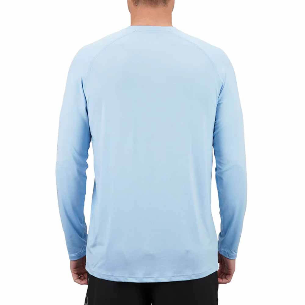 Aftco Airy Blue Heather Samurai 2 Long Sleeve Performance Shirt - Fishing, Boating & Outdoor Activities
