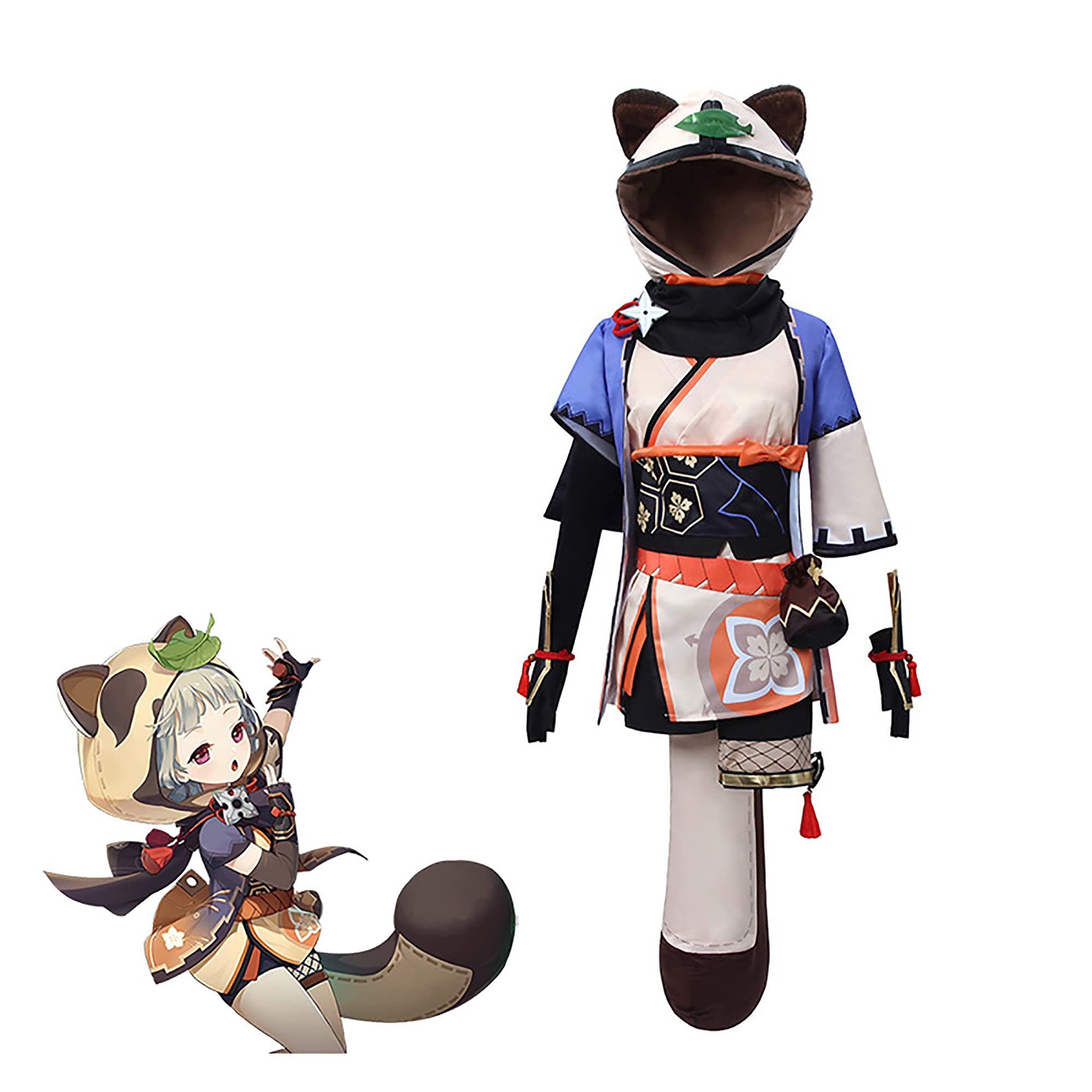Genshin Impact Sayu Cosplay Costume Full Set with Accessories - Official Game Character Outfit for Anime Conventions & Halloween Parties