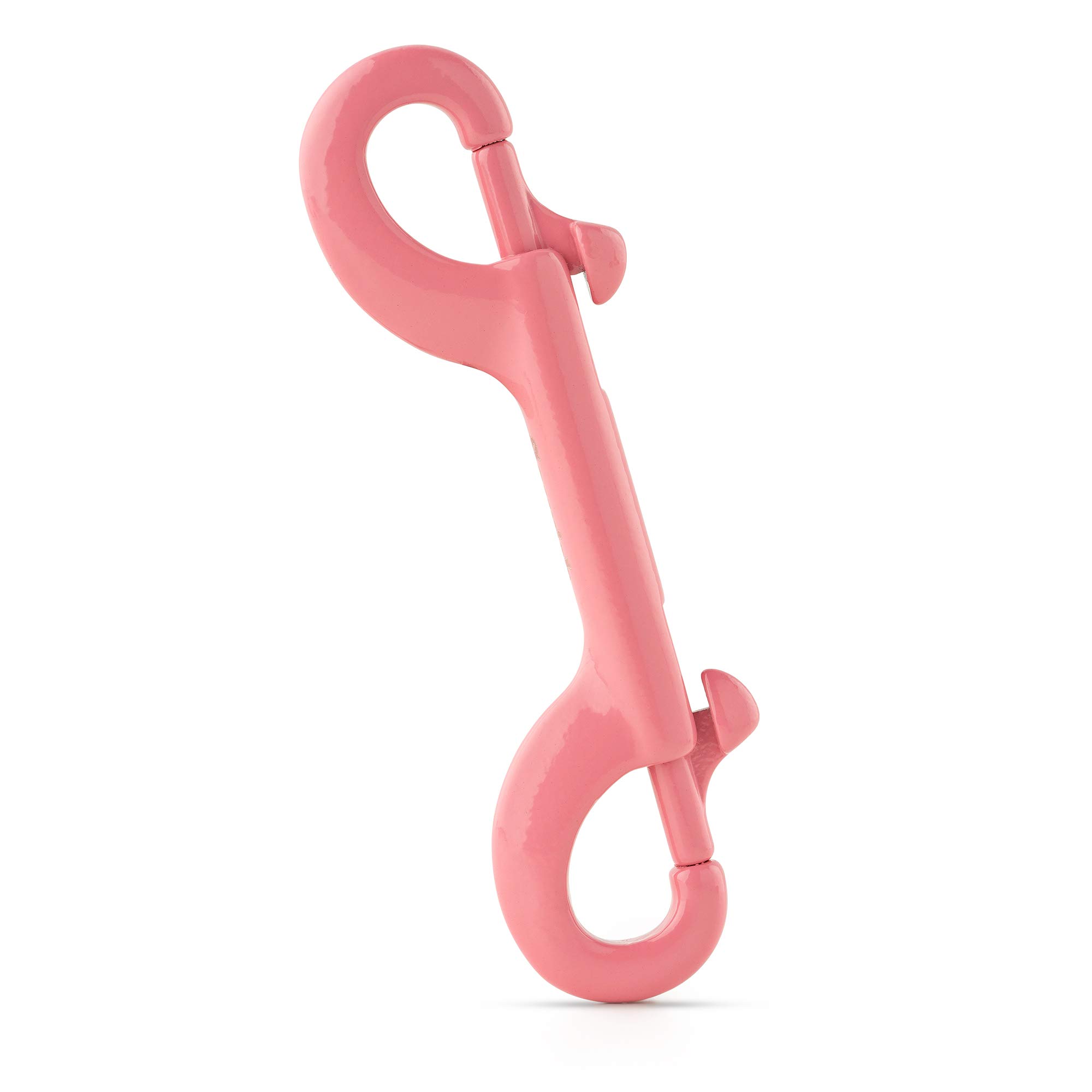 Flourish Pets Stainless Steel Double Sided Bolt Snap Hook - Multipurpose Pet Leash Clip for Dogs, Cats, Small Animals (Light Pink, Single) - Perfect for Walking, Training, and Securing Pets to Fences or Crates