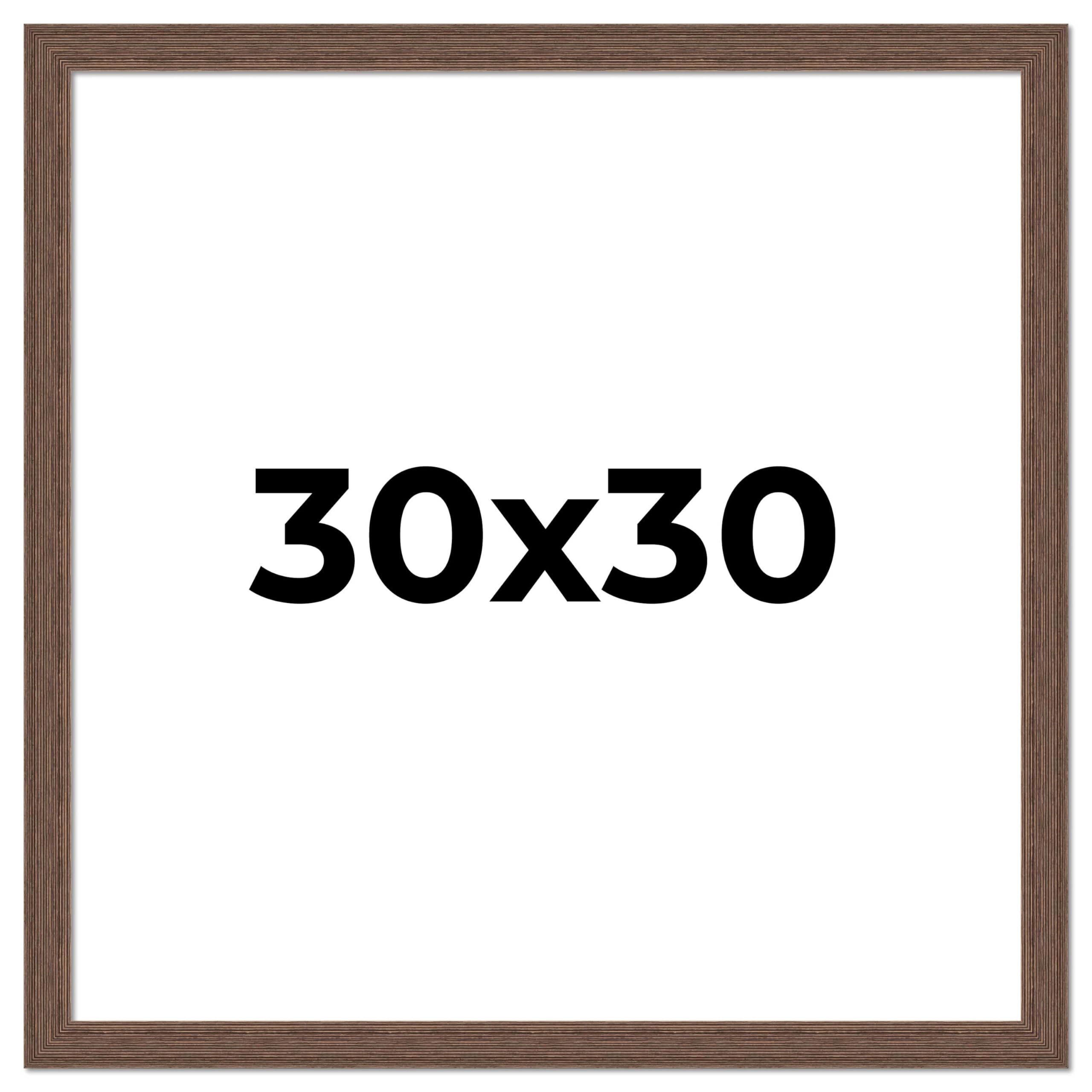 30x30 Rustic Brown Solid Wood Picture Frame - 1.5