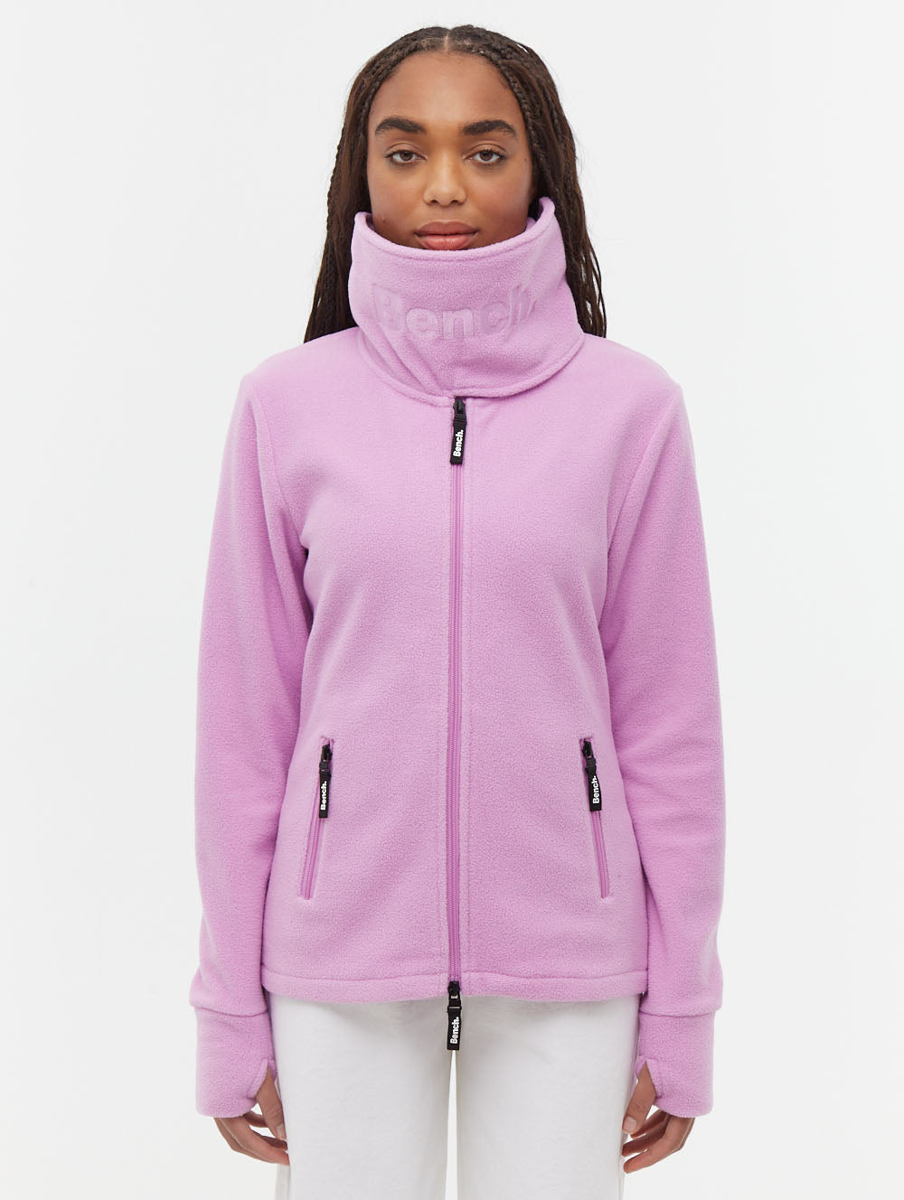 Women's Funnel Neck Microfleece Zip Up Jacket - Soft Warm Winter Pullover for Outdoor Activities & Casual Wear