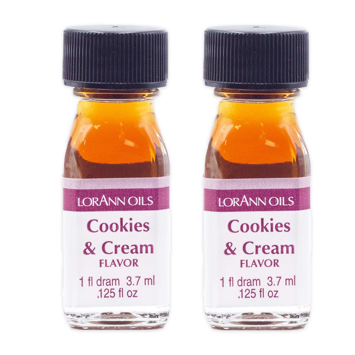 LorAnn Oils Super Strength Flavoring - Bold Natural Flavors 4X Stronger Than Extracts - Perfect for Candy Making, Baking, Hard Candy, Cookies & Cream - Pack of 2 (0.125 fl oz) - Ideal for DIY Desserts, Homemade Treats & Gourmet Cooking