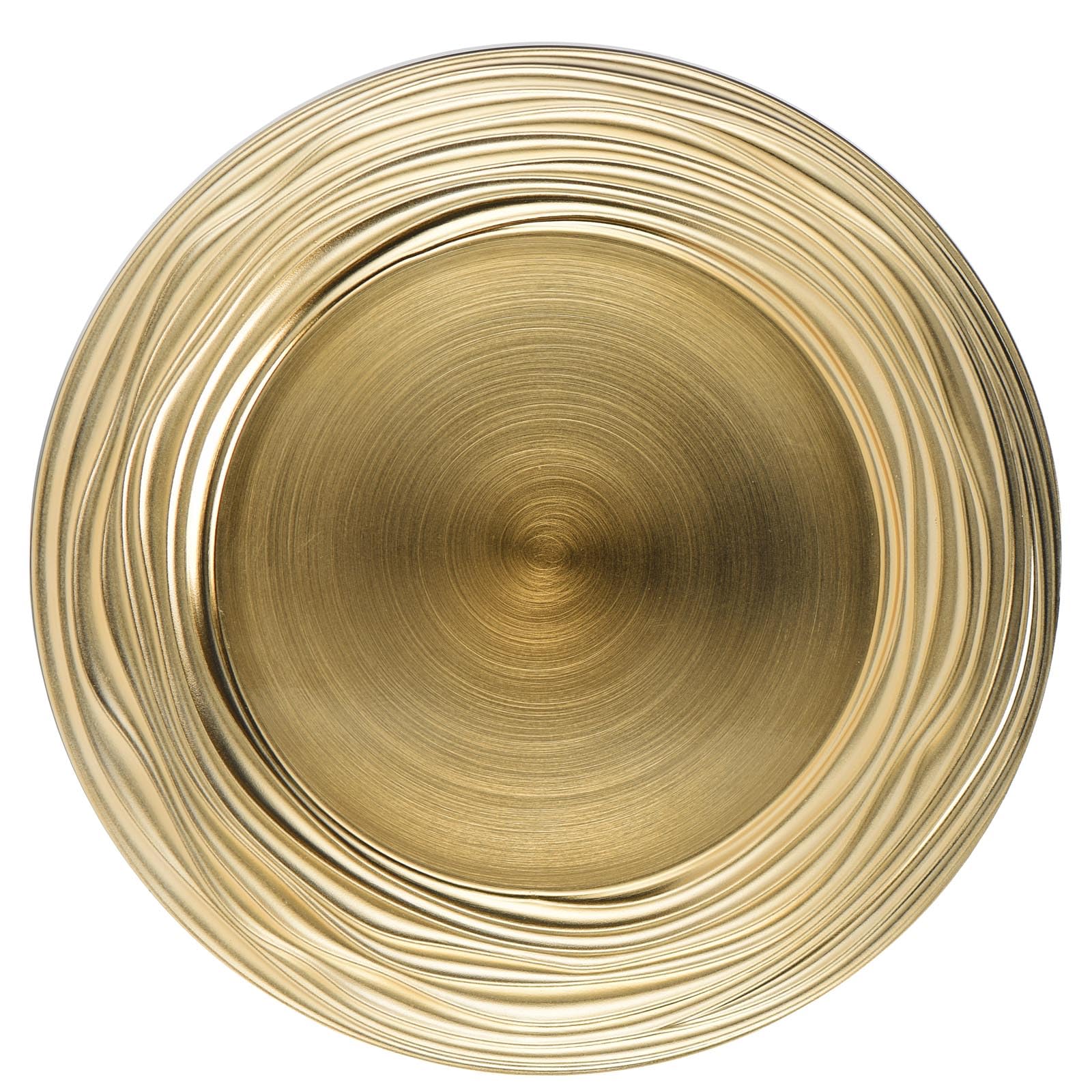 13 Inch Round Charger Plates Set of 6 - Gold Decorative Dinner Plates for Weddings, Parties & Formal Dining - Elegant Table Setting Chargers for Buffet, Banquet & Special Occasions