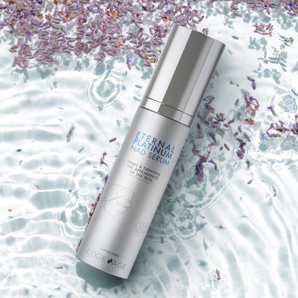 Codeage Eternal Platinum NAD+ Serum for Anti-Aging & Skin Rejuvenation - Best for Wrinkles, Fine Lines & Youthful Glow | Day & Night Facial Treatment