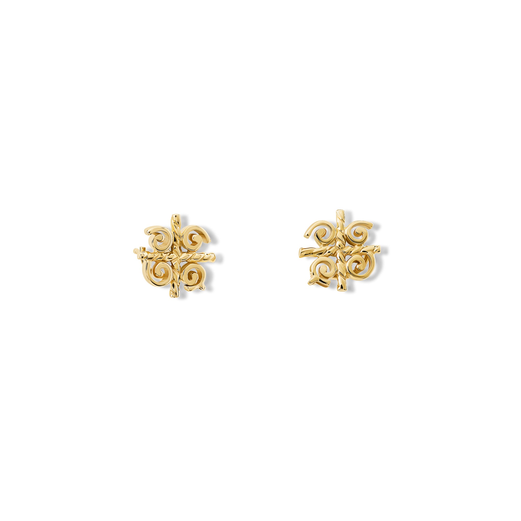 Pallas Athena Stud Earrings 14K Yellow Gold - Greek Goddess Jewelry for Women, Minimalist Earrings for Everyday Wear, Gift for Her