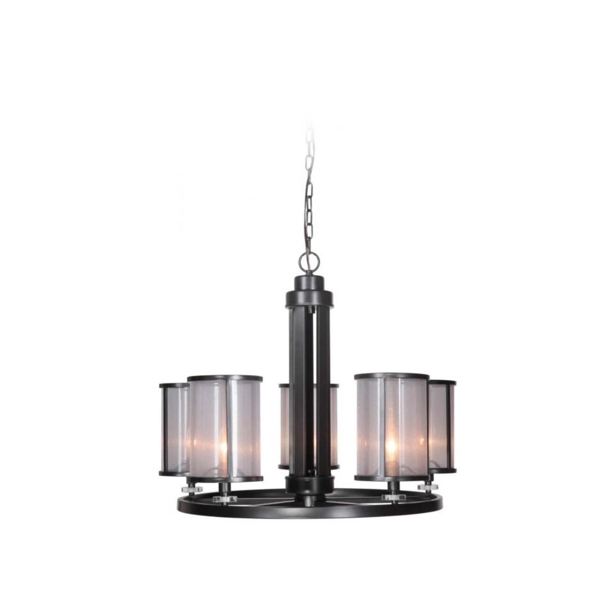 Craftmade Danbury 5-Light Matte Black Chandelier - Elegant Dining Room Lighting Fixture for Modern Home Decor