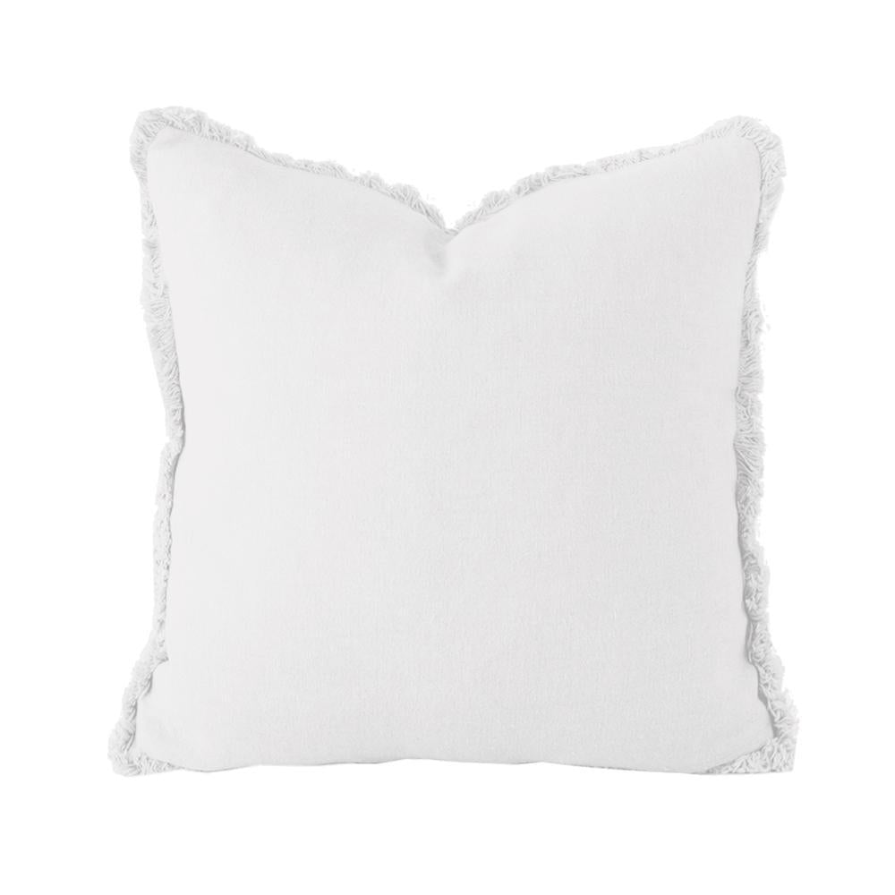 Premium Linen Cushion Cover - 18x18 Inch Square Decorative Pillow Case in Ivory White | Soft Breathable Fabric for Sofa, Bed, Living Room & Home Decor by Bambury