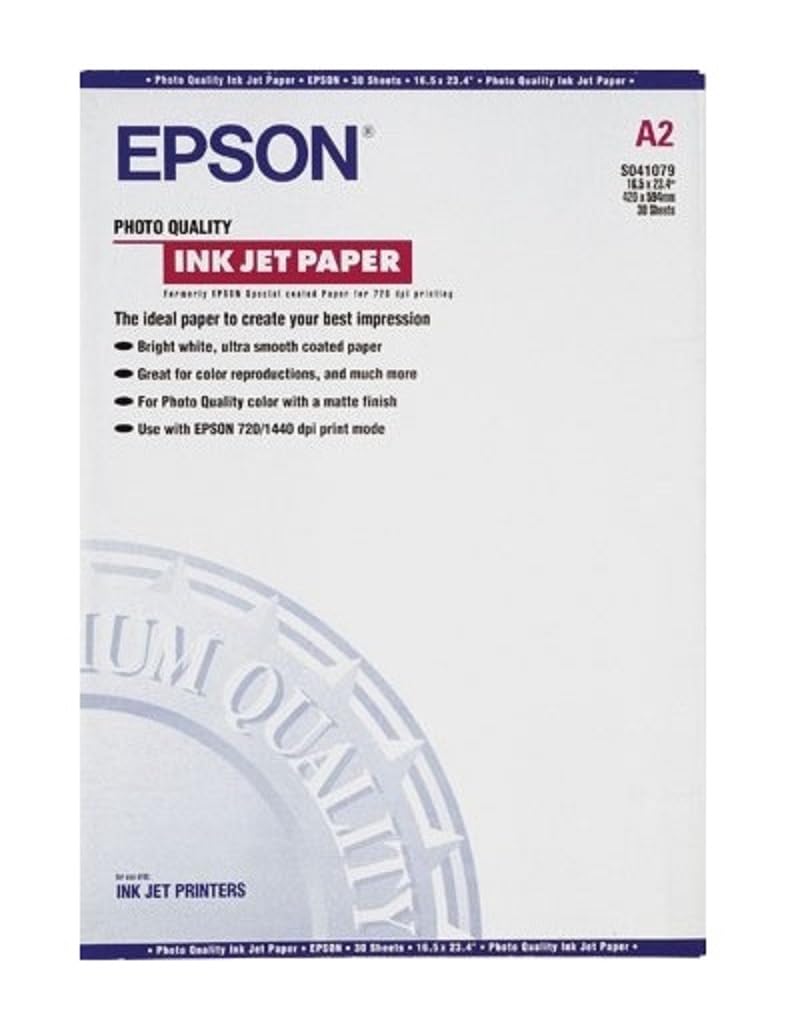 Epson C13S041079 Premium Glossy Photo Paper for Inkjet Printers - High-Quality Prints for Photos, Artwork & Scrapbooking