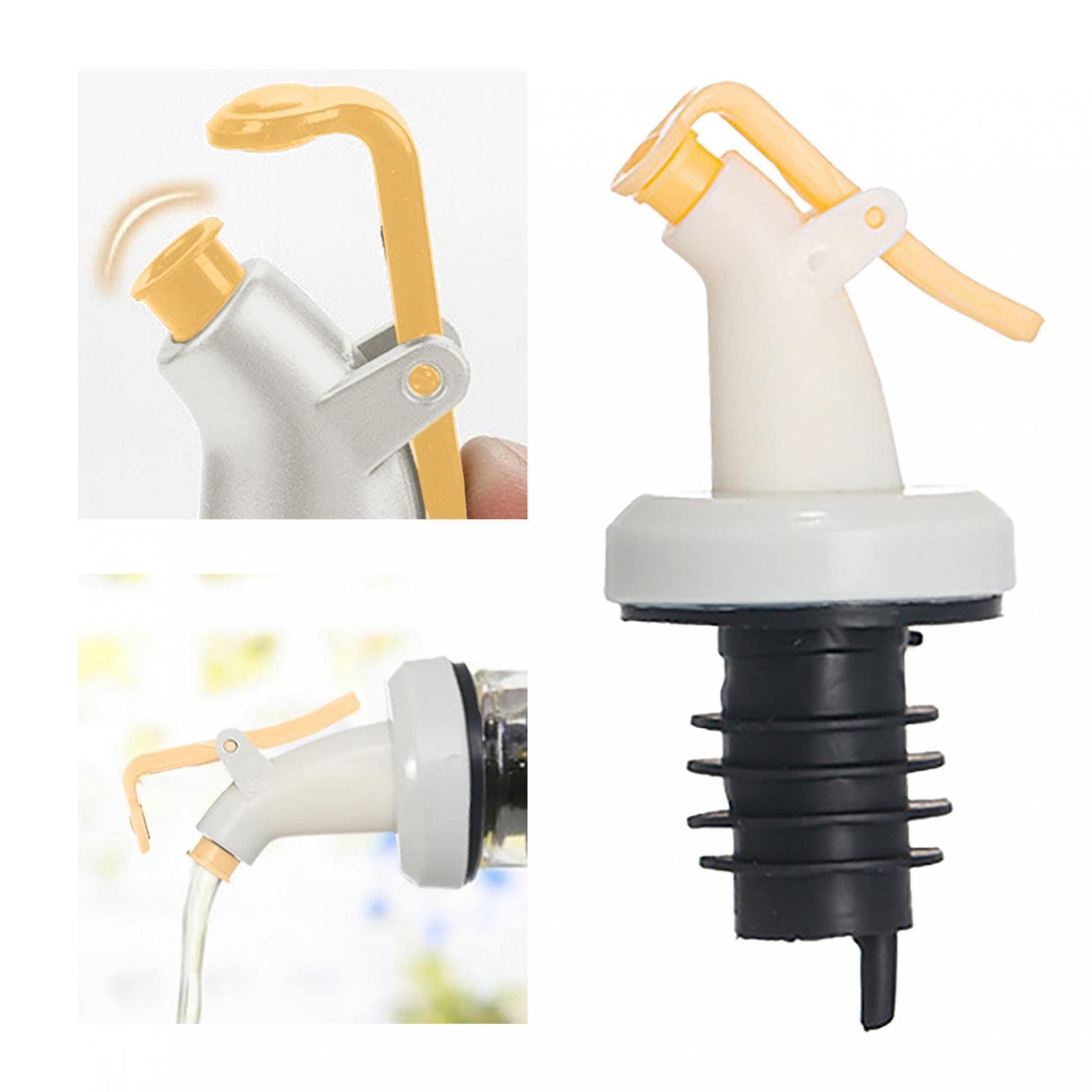 Premium Olive Oil Pour Spouts - 1PC Leakproof Nozzle Dispenser for Oil, Vinegar & Wine | Kitchen Bottle Stopper & Liquor Pourer | Perfect for Home Cooking, Salad Dressing & Bar Use