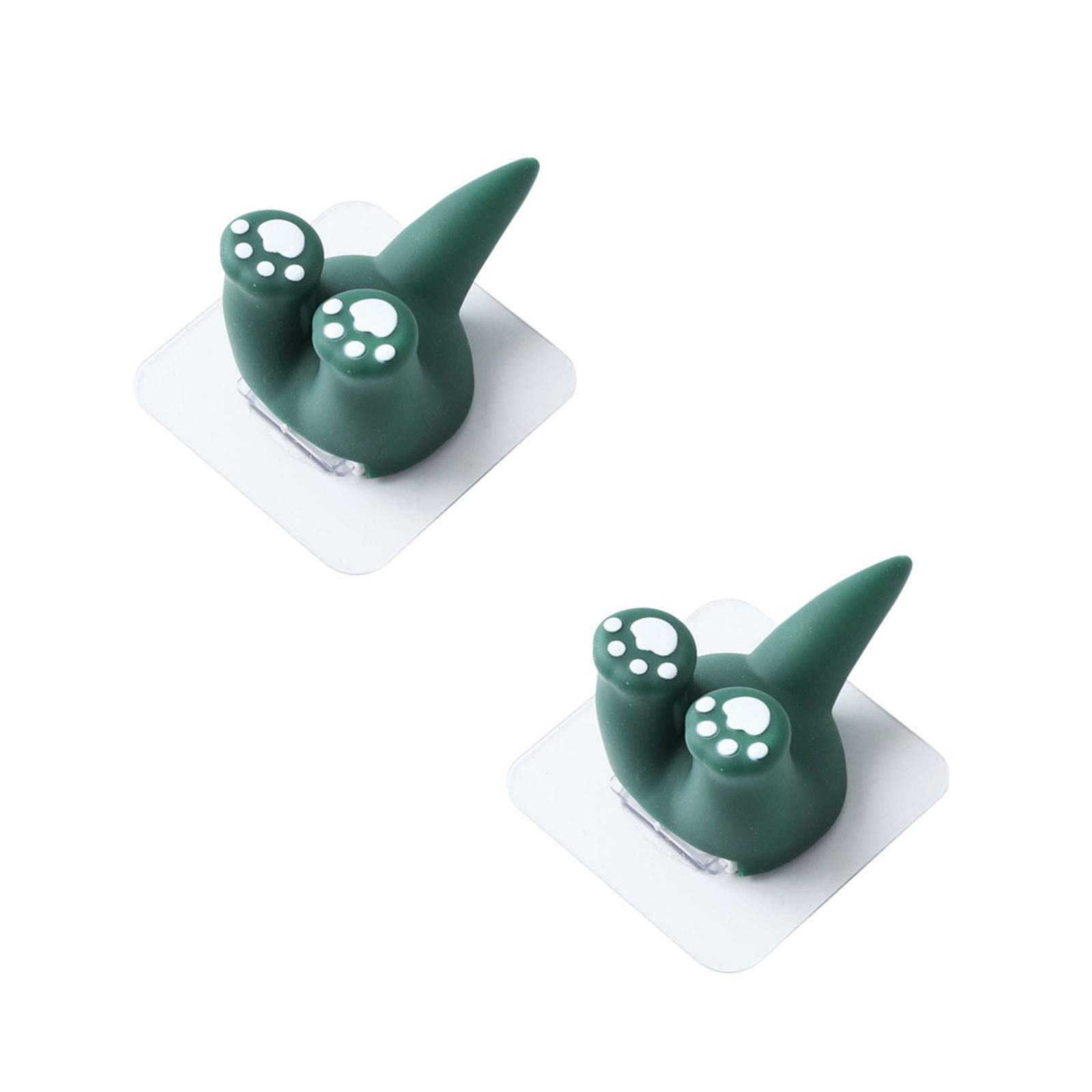 Adhesive Towel Hooks for Bathroom Wall - Animal Tail Toothbrush Holder & Cable Hanger - Perfect for Kitchen, Bathroom & Shower