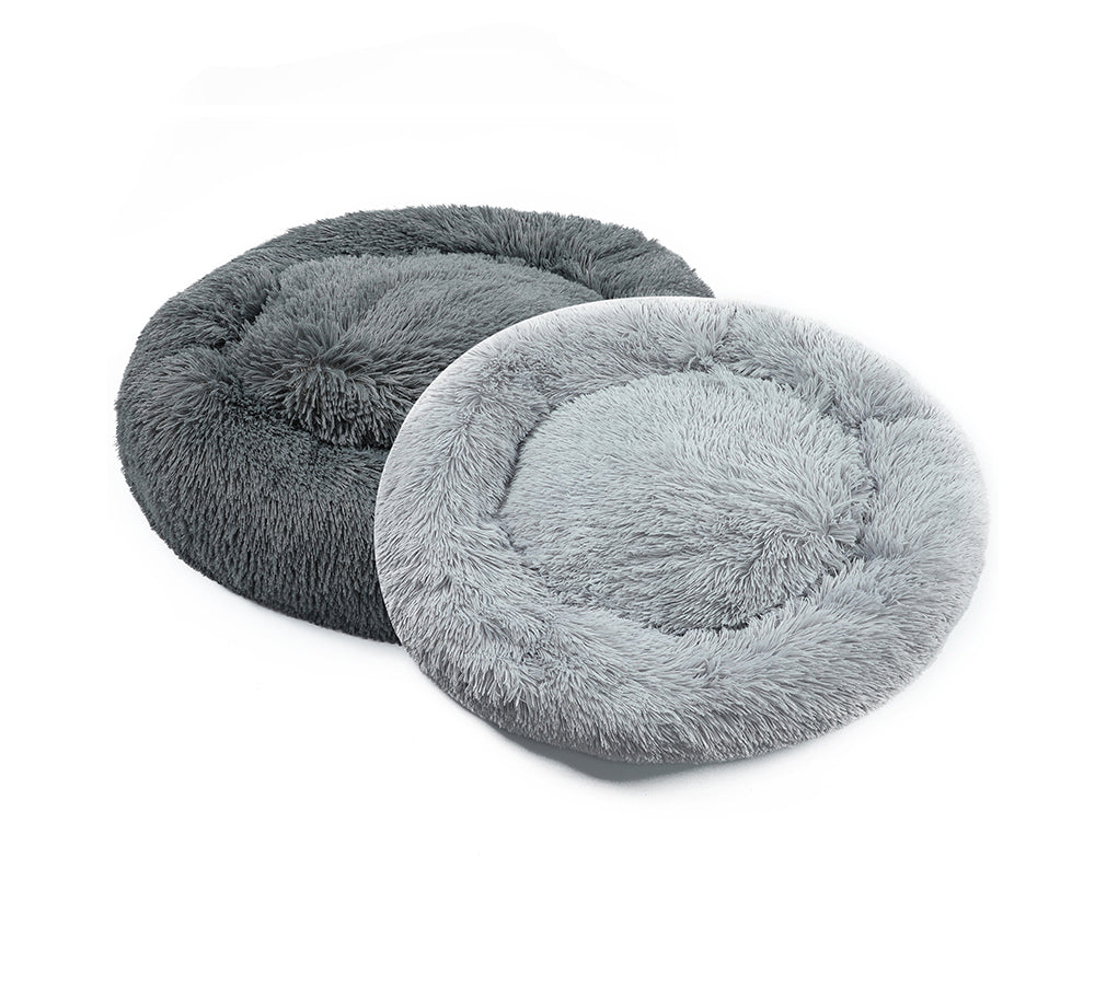 Premium Soft Plush Round Pet Bed for Dogs & Cats - 80cm Cozy Cushion for Indoor Comfort | Perfect for Living Room, Bedroom & Pet Napping Spaces