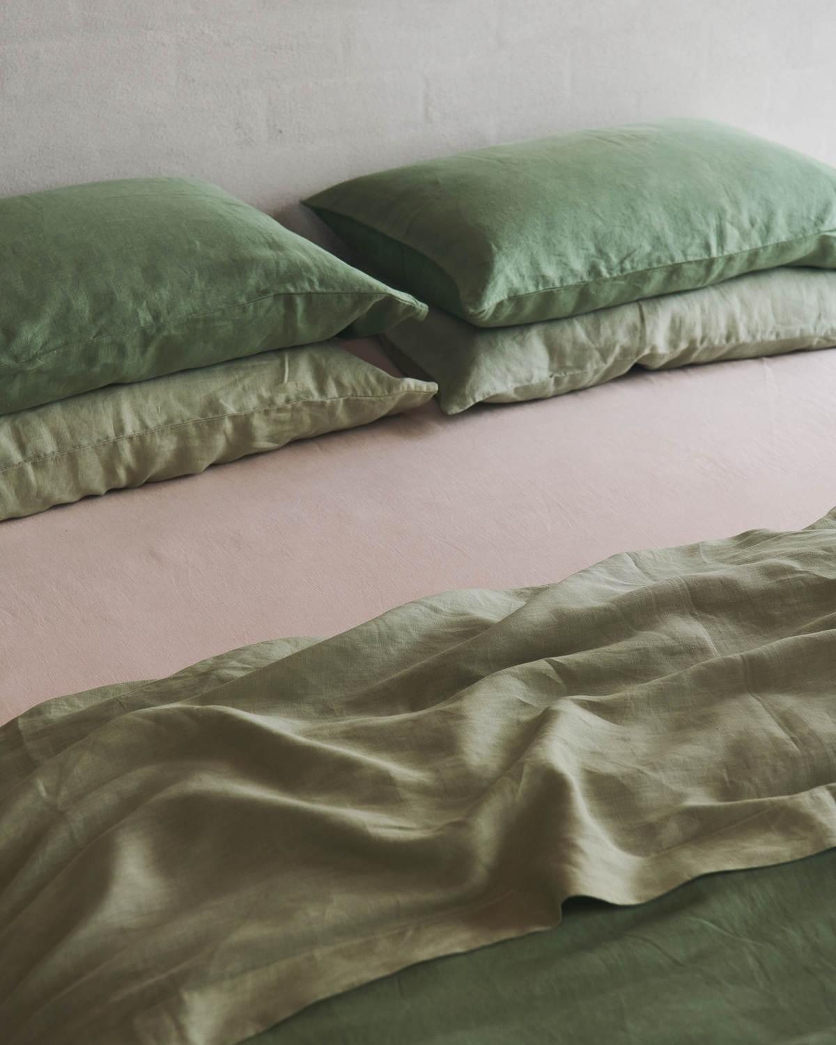 Premium Pistachio, Sage & Rosewater Bedding Set - Luxury 100% Cotton Duvet Cover & Pillowcases - Boho Chic Home Decor for Master Bedroom & Guest Room