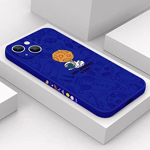 **Cute Astronaut Planet iPhone 13 Case - Shockproof TPU Protective Cover with Anti-Slip Design - Perfect for Everyday Use, Travel & Space Enthusiasts (Blue)**