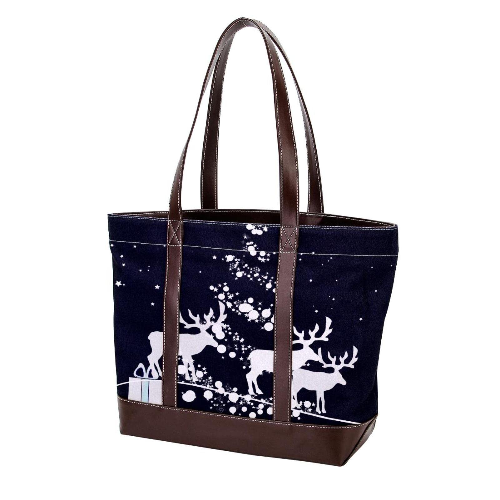 Premium Thai Floral Print Tote Bags for Women - Large Leather & Canvas Shoulder Bag with Top Handle, Elegant Hobo Satchel Purse - Perfect for Work, Travel, Shopping & Daily Use