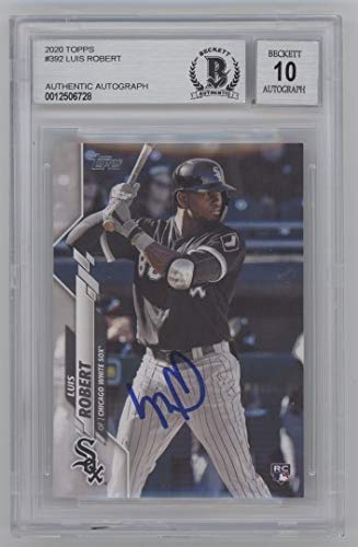 Luis Robert 2020 Topps Autographed Baseball Card #392 - BAS 10 Graded | MLB Collectible Memorabilia for Fans & Sports Card Enthusiasts
