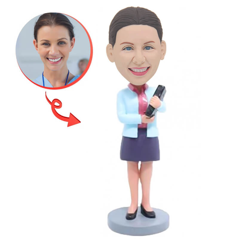 Personalized Teacher Bobblehead with Book - Custom Teacher Gift for Appreciation, Retirement, or Graduation - Perfect for Desk Decor & School Souvenirs