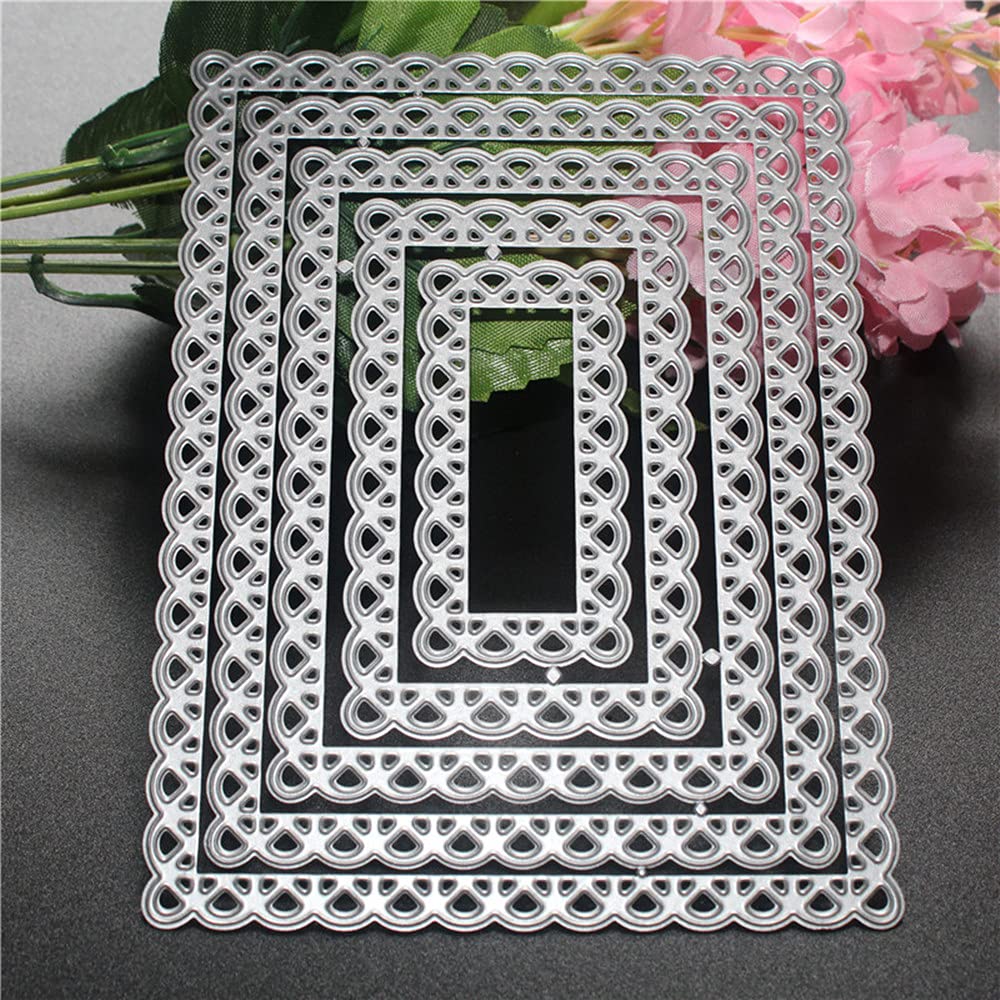 Premium Geometric Shape Cutting Dies for Card Making & Scrapbooking - ZECNG Carbon Steel Heart, Round, Rectangle Die Cuts for Paper Crafting, Embossing, Photo Album Decor, DIY Projects & Gift Making (22-Piece Set) - Perfect for Handmade Greeting Cards, Wedding Invitations, and Home Decor Crafts