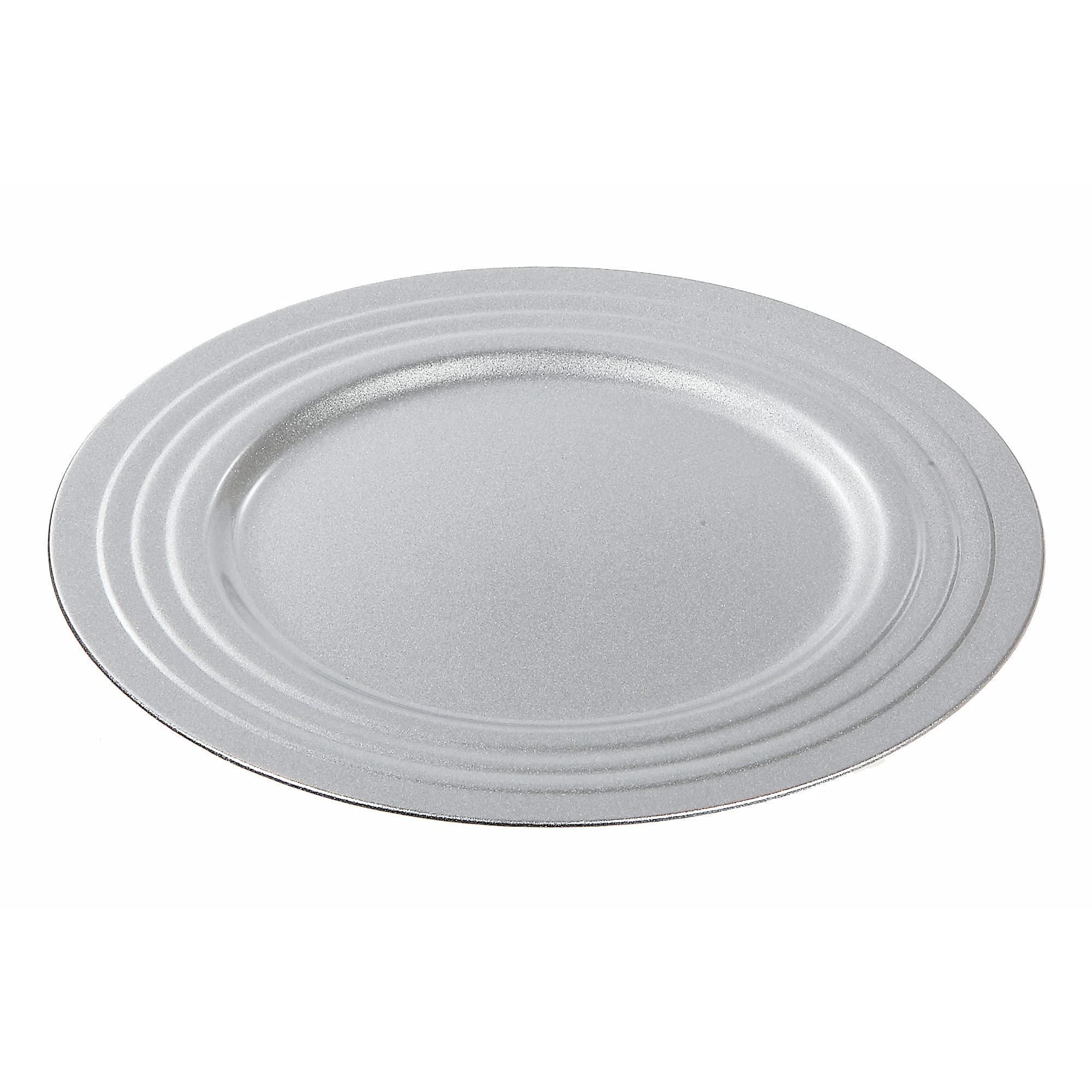 Orbit Silver 13-Inch Decorative Plate Set of 6 - Elegant Tableware for Dining, Wall Decor & Gift Giving