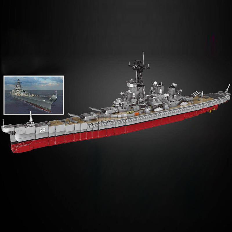 2631pcs XB 06030 The Missouri Battleship Model Kit - Premium Building Blocks for Adults & Collectors - Perfect for Home Display, Office Decor, and WWII History Enthusiasts