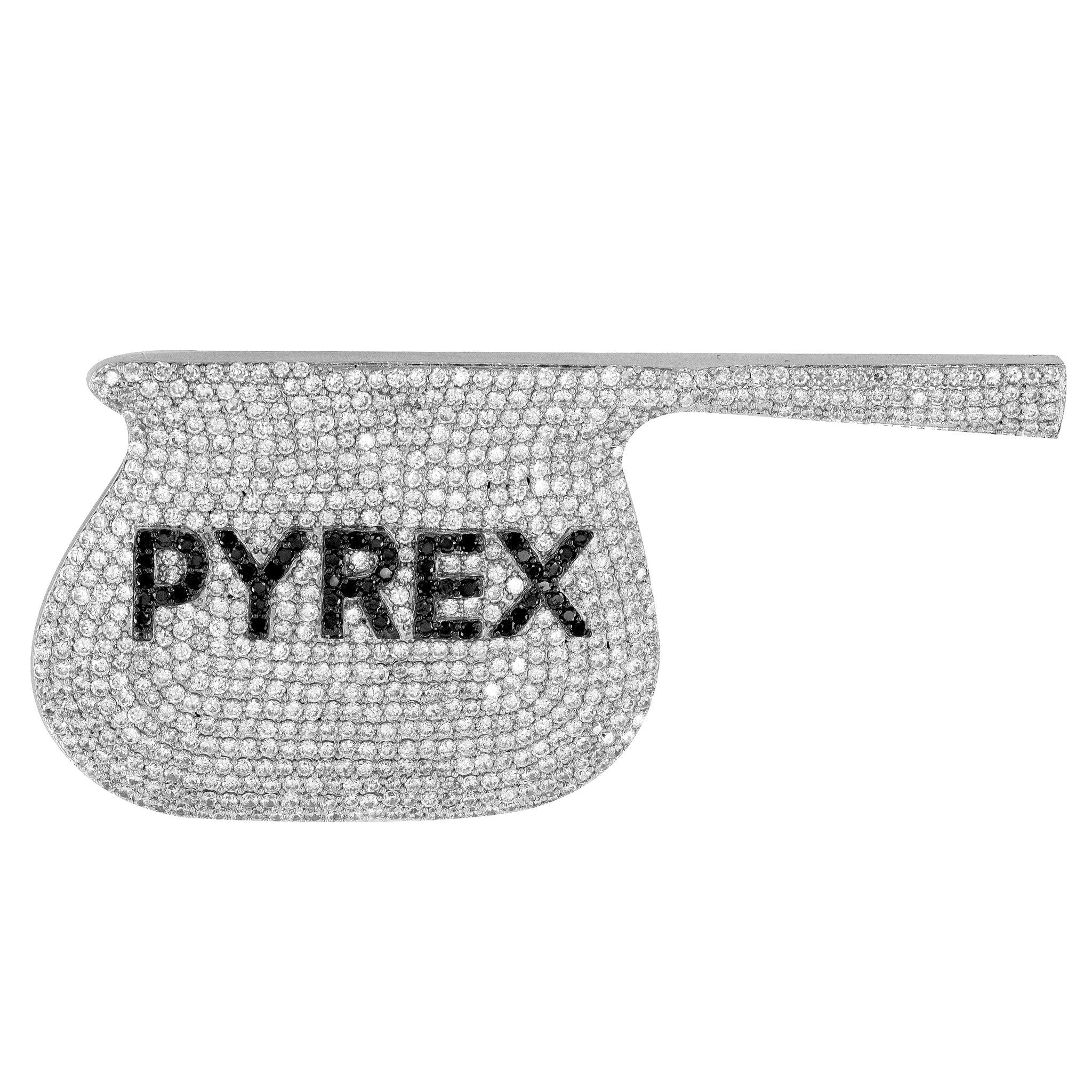 Pyrex Pot Pendant Charm for Men & Women - Custom Coffee Pot Necklace with Simulated Stones - Perfect for Gifts, Jewelry Making & Coffee Lovers