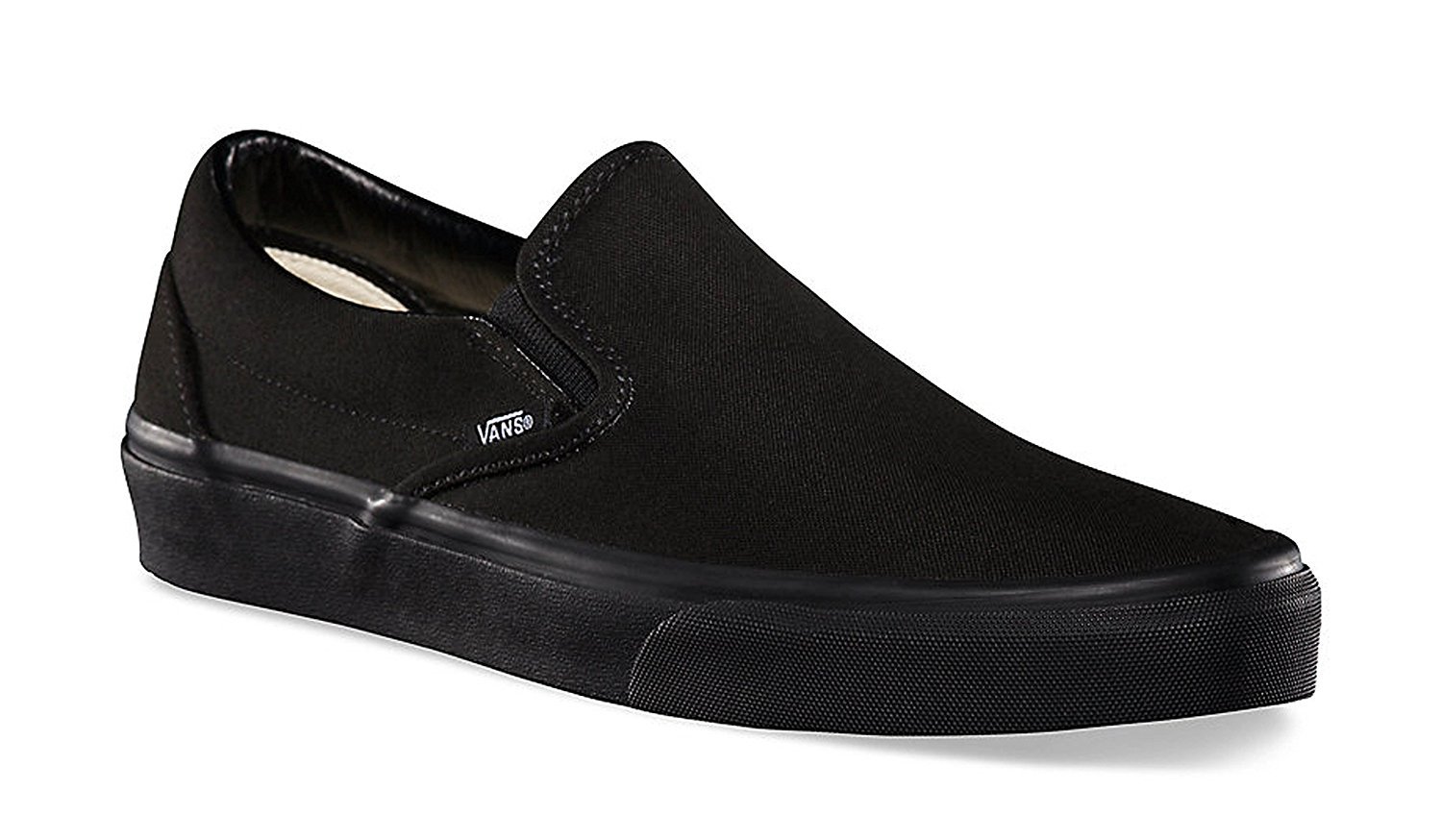 Vans Unisex Classic Slip-On Sneakers - Black/Black | Comfortable Casual Shoes for Men & Women | Perfect for Skateboarding, Streetwear & Everyday Wear