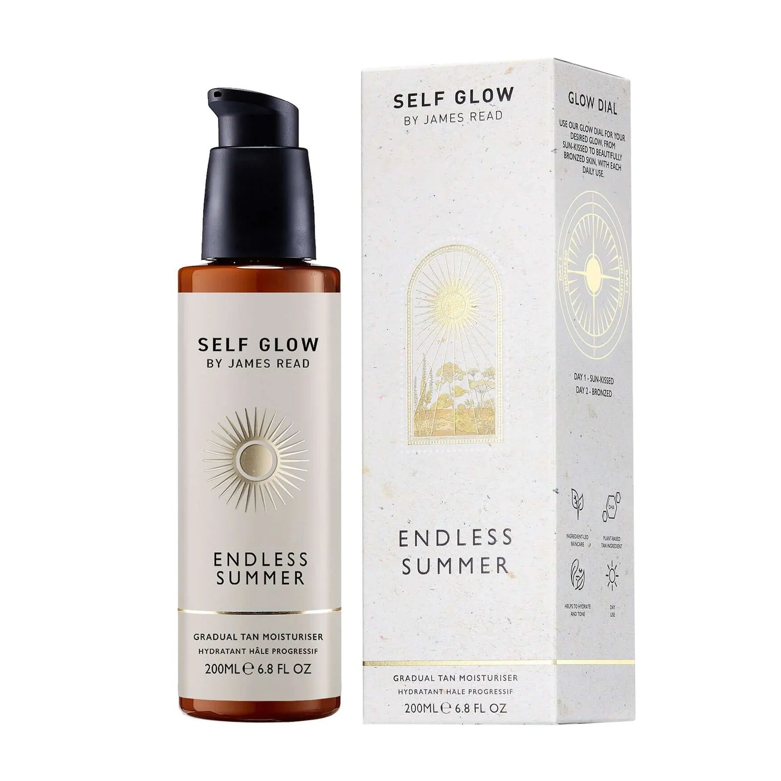 James Read Endless Summer Gradual Tan Moisturizer 200ml - Natural Self Tanner Lotion for Sun-Kissed Glow | Hydrating Body Moisturizer for Face & Body | Perfect for Vacation Prep & Daily Tan Maintenance