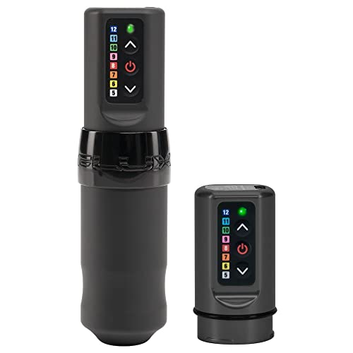 Spektra Flux Rotary Tattoo Machine - Wireless USB Rechargeable Tattoo Pen with 2 PowerBolts Battery Supply | 4mm Stroke | Special Edition Black Ops Design | Professional Tattoo Equipment for Artists & Beginners | Perfect for Detailed Line Work and Shading