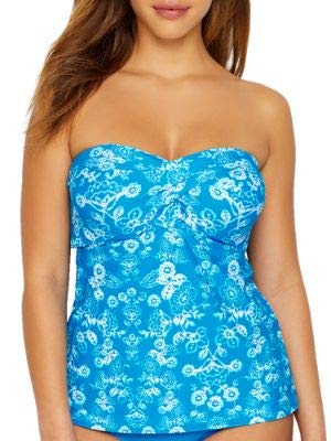 COCO REEF Women's 5-Way Convertible Tankini Bikini Top - Adjustable Straps Swimwear for Beach, Pool & Vacation | Plus Size Swimwear Options Available