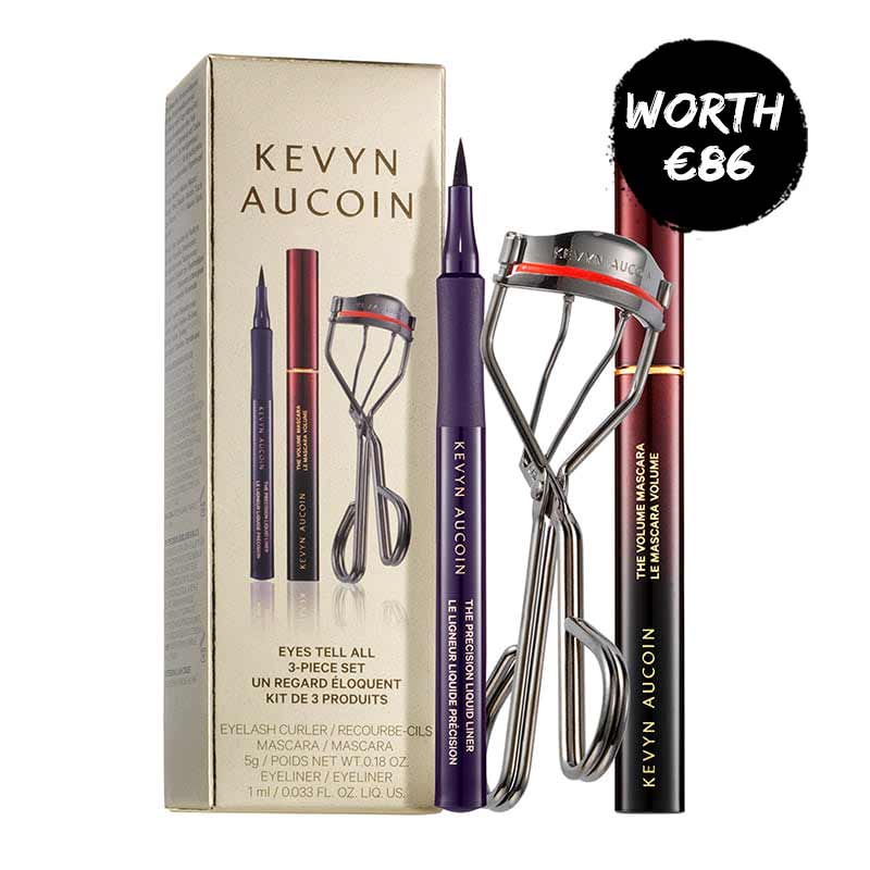 Kevyn Aucoin Eyes Tell All Trio Gift Set - 3-Piece Luxury Eye Makeup Kit with Mascara, Eyeliner & Shadow | Perfect for Everyday Glam & Special Occasions