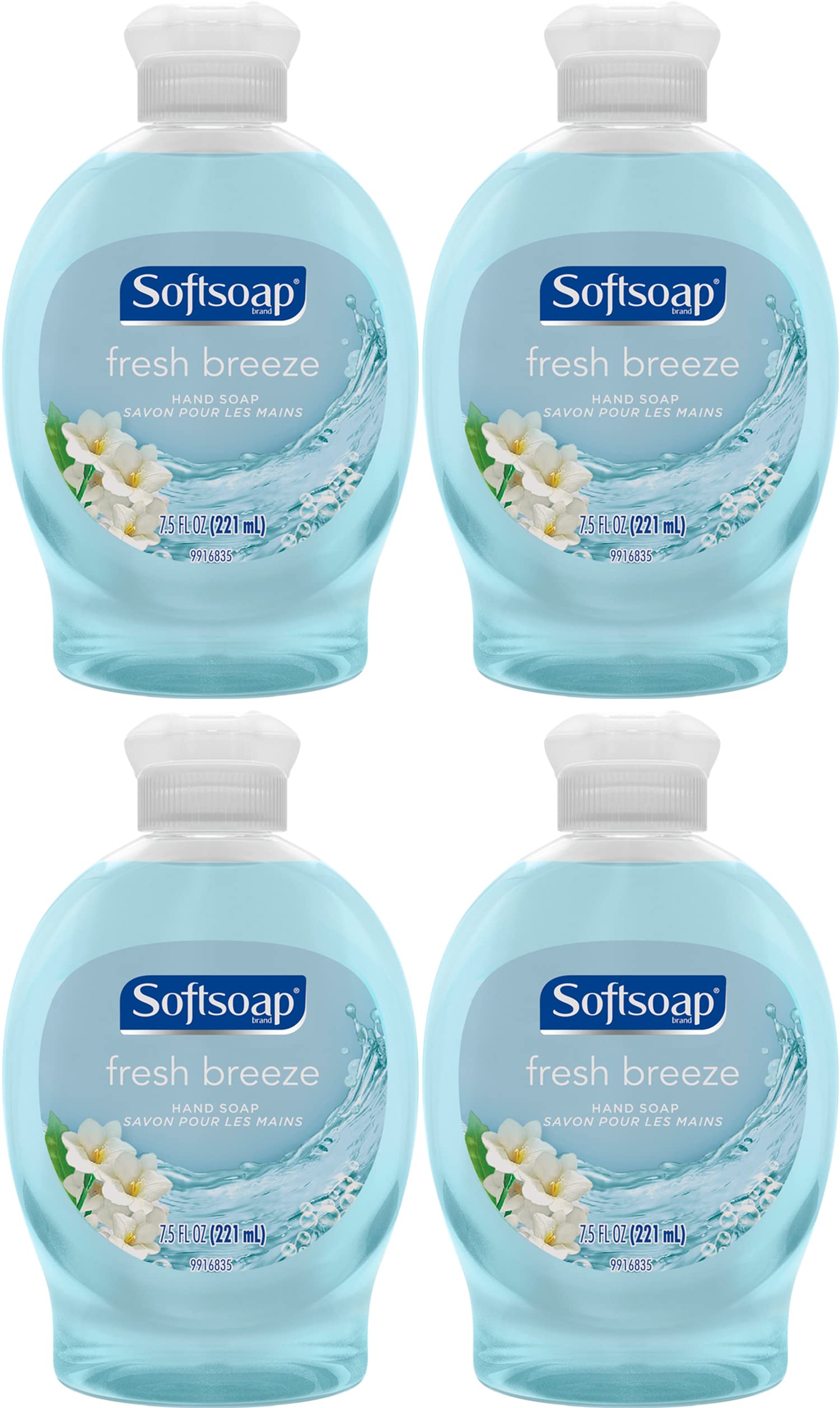 Softsoap Fresh Breeze Liquid Hand Soap - 7.5 oz (Pack of 4) | Moisturizing & Refreshing for Daily Hand Washing at Home, Office, or School