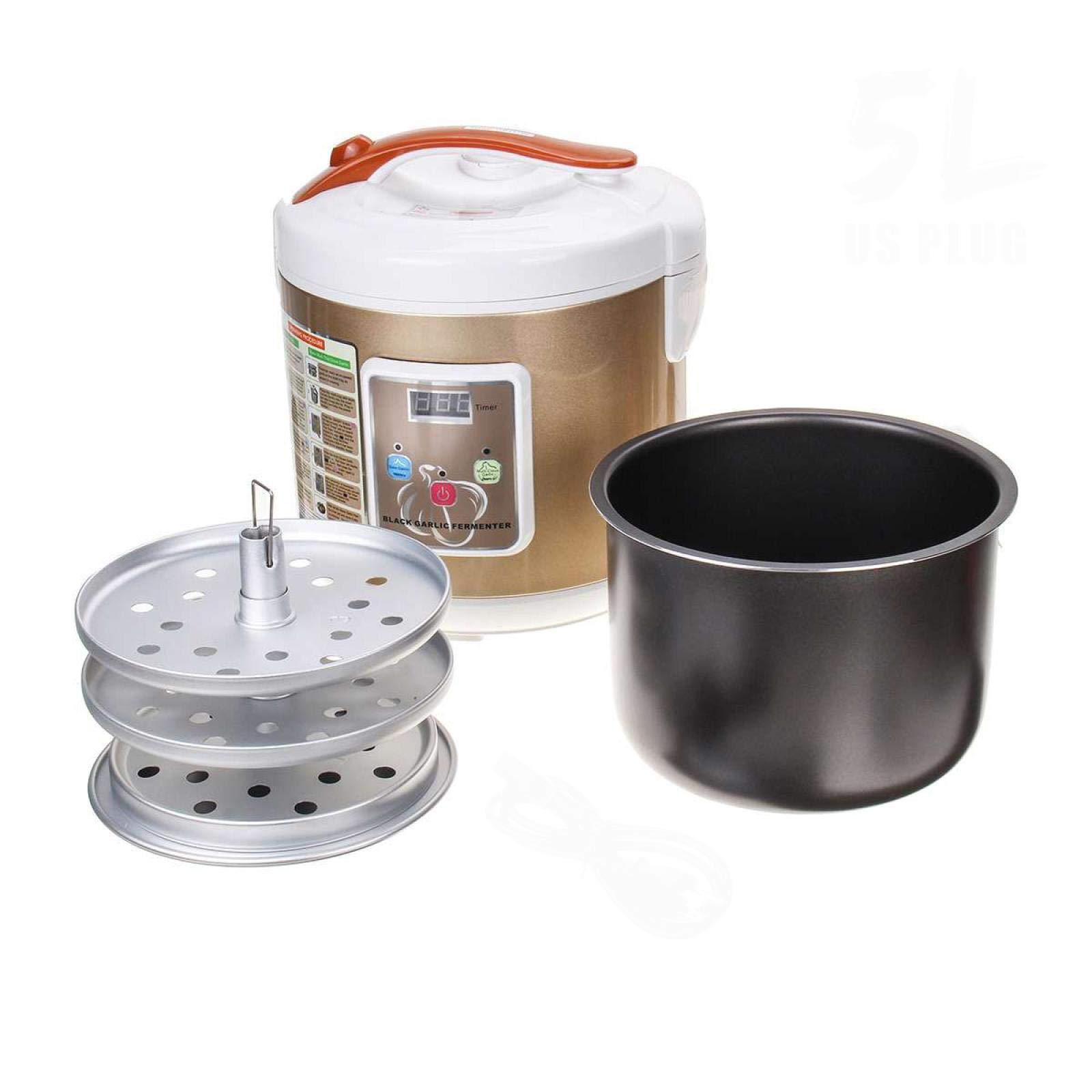 Premium 5L/6L Automatic Black Garlic Fermenter Machine - 110V/220V DIY Home Fermentation Kit for Healthy Black Garlic Making | Perfect for Home Chefs & Healthy Cooking Enthusiasts